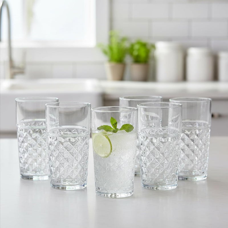 Cuisine Art Ligne Hi-Ball Drinking Glasses Set 255ML  Clear, Lead-Free, Stackable, Dishwasher Safe, Restaurant Quality Barware, Premium Glassware for Home Kitchen, Parties & Gift - Image 4