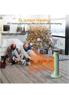 AL RAID Ceramic Tower Space Heater – 2000W Indoor Electric Heater with 60° Oscillation, Remote Control & Tip-Over Protection for Large Rooms & Bedrooms  - Image 4