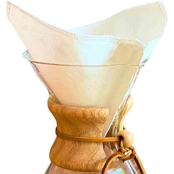 Hell Blues Pour Over 5 Pack Coffee Filters Reusable 100 Cotton Filters  Natural Unbleached Coffee Sock Cloth  Alternative ZeroWaste  EcoFriendly 310 Cups  5 - Image 2