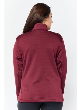 Adidas Women Sportswear Fit Long Sleeves Running Sweatshirt, Maroon  - Image 2