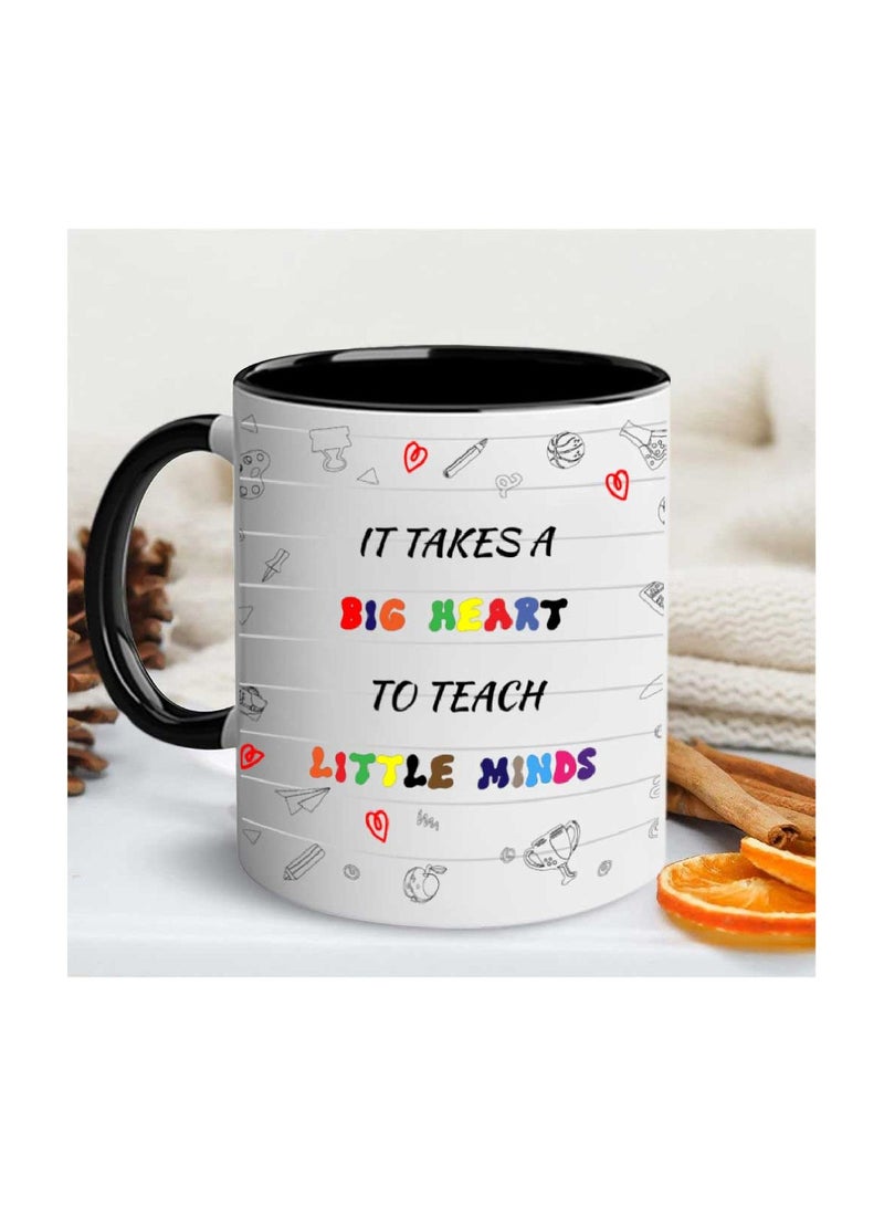 PRINTSHOP4ME Teacher's Day Black Ceramic Coffee Mug - Double-Sided Printed with Positive Quotes for Self-Care and Motivation - Gift for Teachers, Appreciation from Students and Parents - Image 3