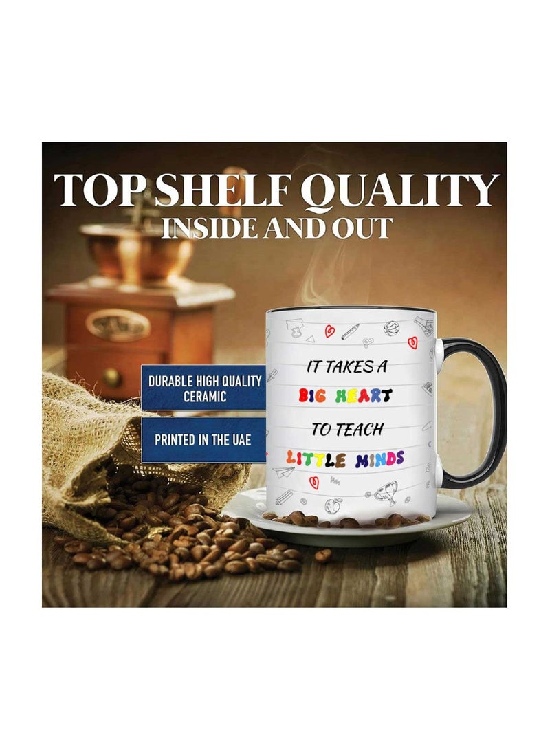 PRINTSHOP4ME Teacher's Day Black Ceramic Coffee Mug - Double-Sided Printed with Positive Quotes for Self-Care and Motivation - Gift for Teachers, Appreciation from Students and Parents - Image 5