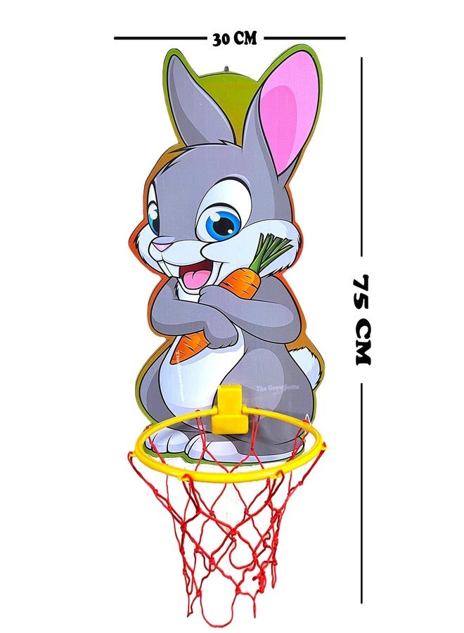 The GrowSome GrowSome Kids Basketball Theme Set - Portable Indoor/Outdoor Toy Basketball for Kids' Birthday & Return Gifts - Includes Hanging Board, Net, Ball, Tie - Image 4