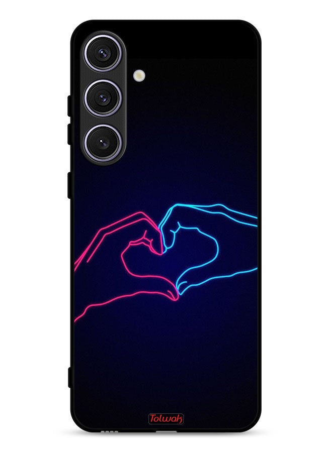 Tolwak Samsung Galaxy S24 5G Protective Case Cover Touching Hand Making Heart - Image 1