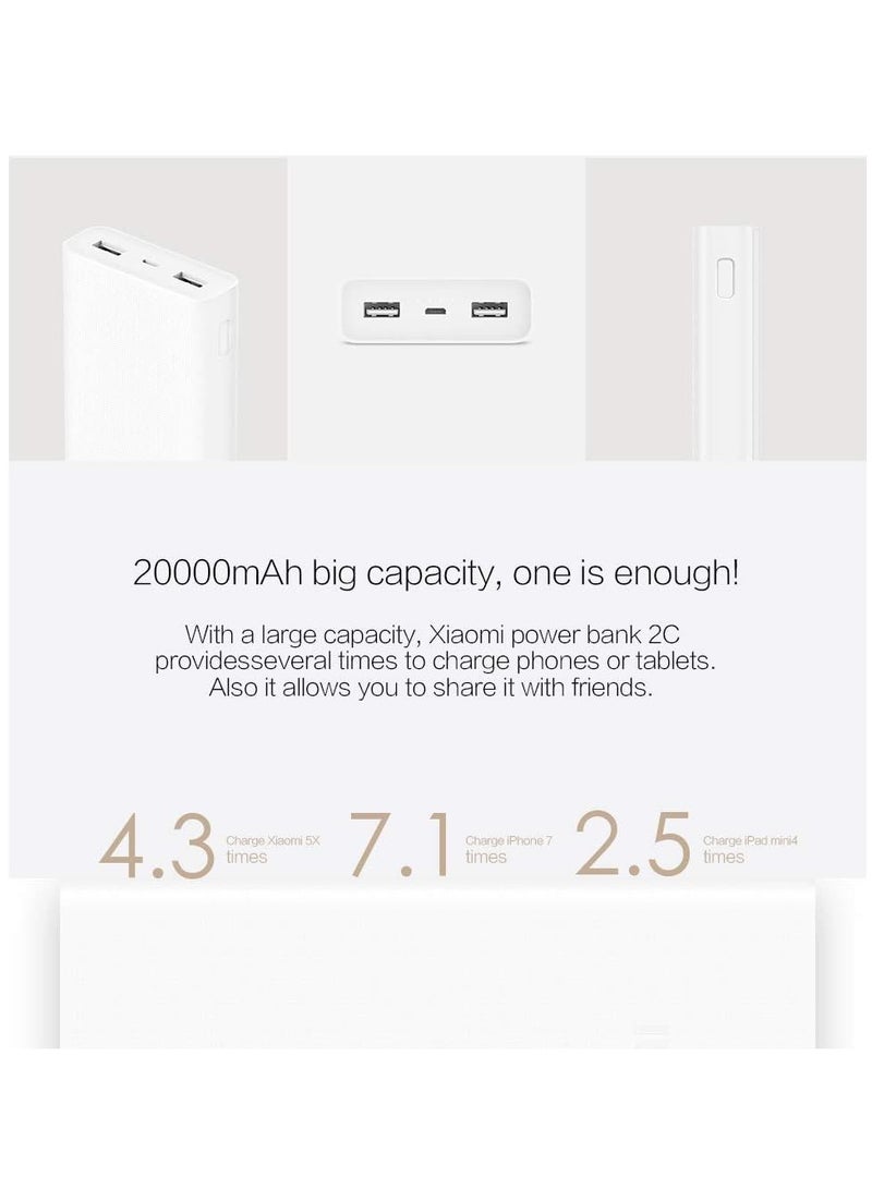ELTRAZONE 20000mAh 2C Power Bank – High-Capacity Portable Charger, Fast Charging, Compact and Lightweight, White – Ideal for Smartphones, Tablets, and Laptops - Image 4