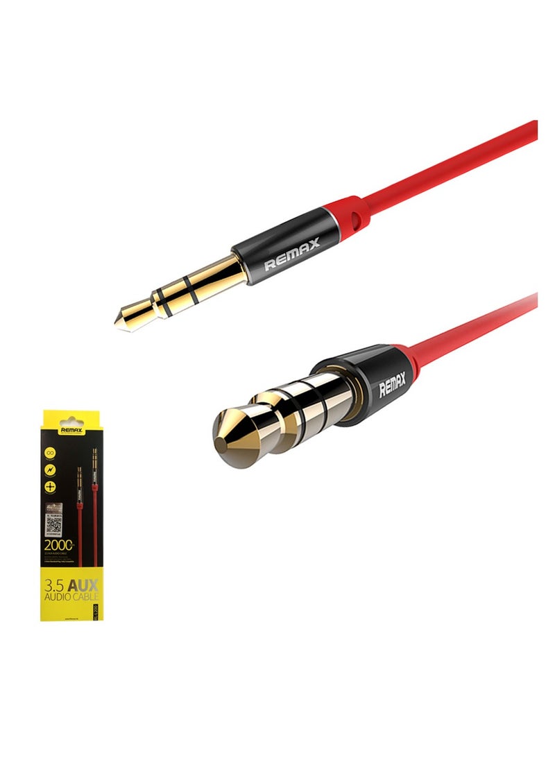 REMAX - Remax Rl-L200 AUX Red 2M - Image 1