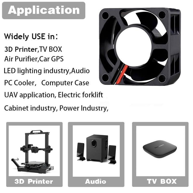5PCS 4020 24V Dual Ball Bearing Cooling Fan 40x40x20mm 12V 5V Computer Case Heatsink 3D Printer Fan - Image 4