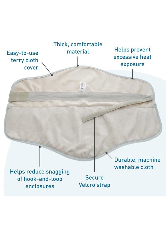 BodyMed Pro-Temp Terry Cloth Cover, 23 in. Long (Neck) - Heating Pad Protector for Physical & Occupational Therapy