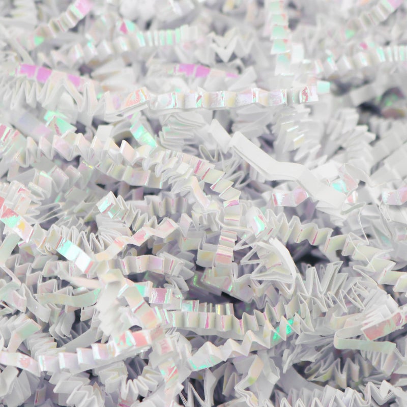 MagicWater Supply MagicWater Supply 1 LB Diamond White Crinkle Cut Paper Shred Filler great for Gift Wrapping Basket Filling Birthdays Weddings Anniversaries