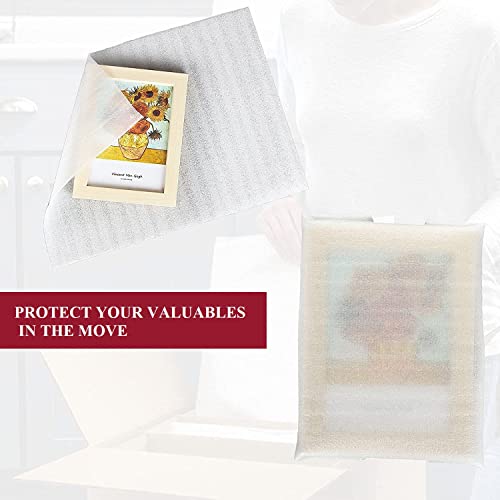 WAUPPY 12”x12” Foam Wrap Sheets for Packing Moving Supplies, Cushion Foam Wrap Packing Foam for Dishes, China, Glassware 50 Pack - Image 4