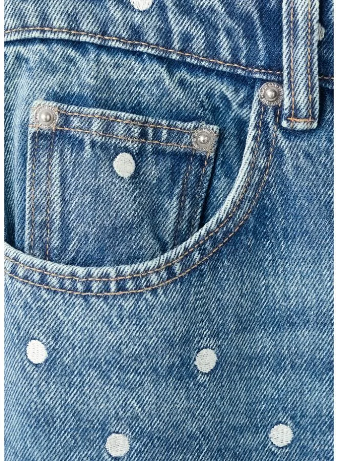 MANGO  Polka dot straight-leg jeans for Women | Best Price UAE