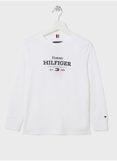 TOMMY HILFIGER Kids Monotype 1985 Logo Label Regular T-Shirt  - Image 1