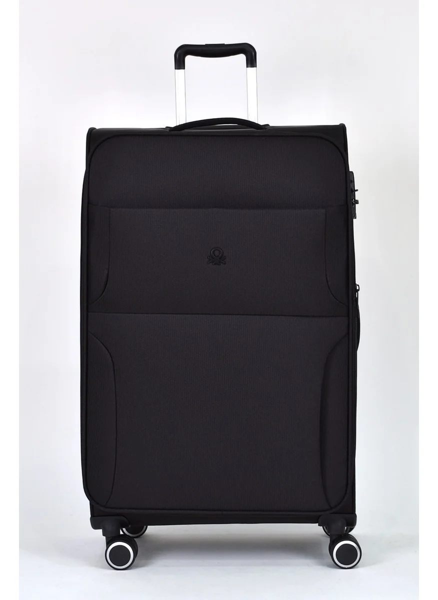 UNITED COLORS OF BENETTON No Ultra Light Fabric Large Size Suitcase BNT2500 Black Large Size Beachwear Fabric