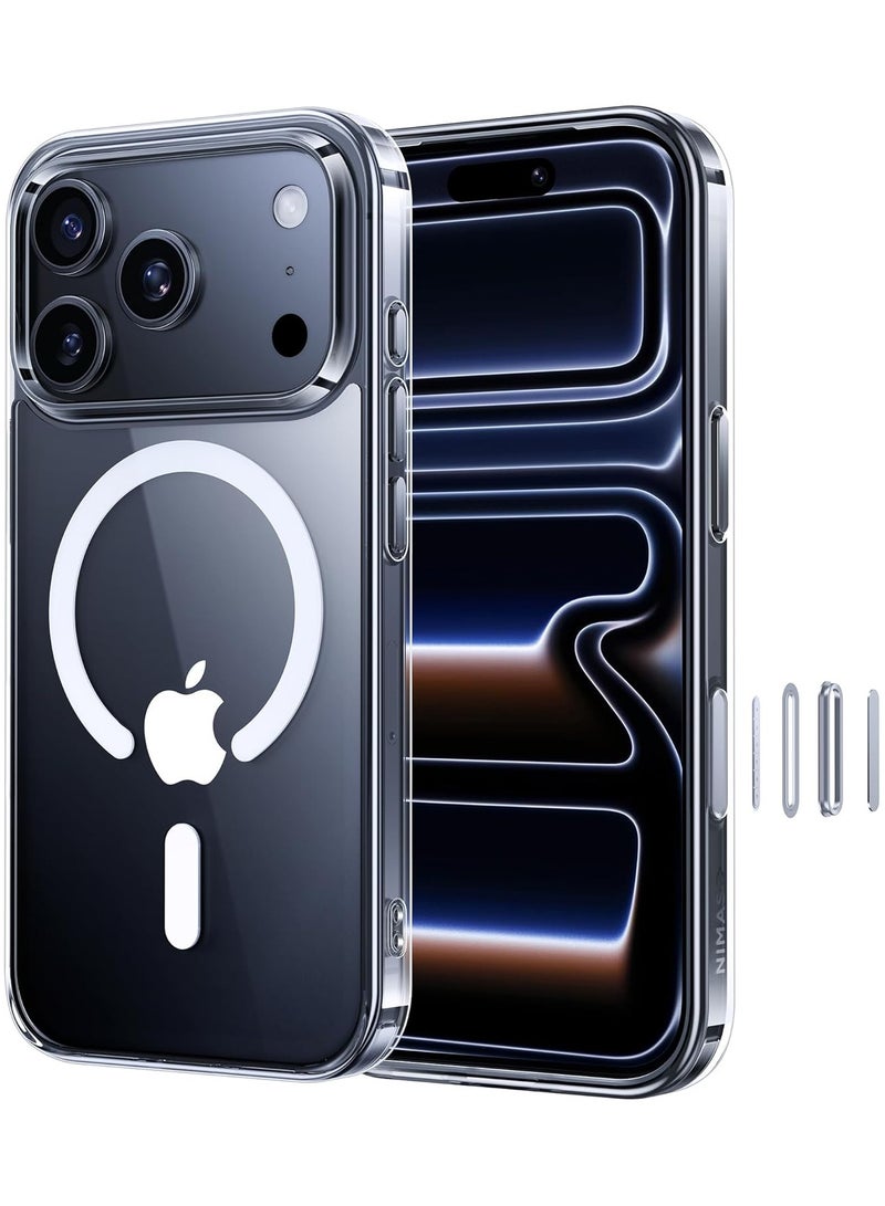 Berlia Magnetic Clear Case for iPhone 17 Pro Max 6.9-Inch – Mag-Safe Compatible, Ultra-Clear Flexible Silicone Shockproof Slim Transparent TPU Bumper, Anti-Yellowing Protective Cover. - Image 1