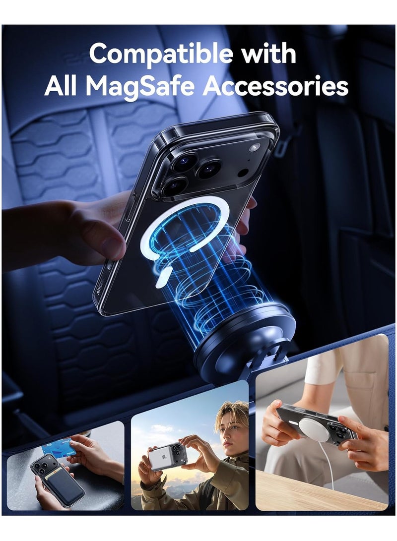 Berlia Magnetic Clear Case for iPhone 17 Pro Max 6.9-Inch – Mag-Safe Compatible, Ultra-Clear Flexible Silicone Shockproof Slim Transparent TPU Bumper, Anti-Yellowing Protective Cover. - Image 2