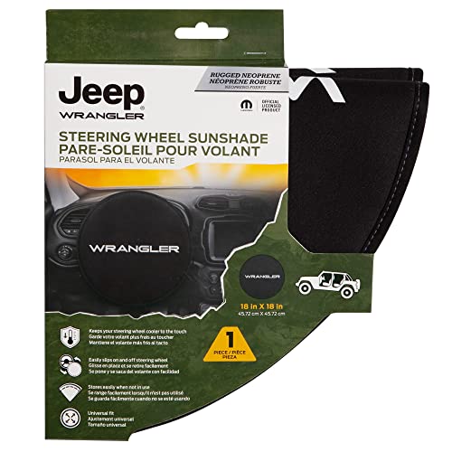 Plasticolor 008408R01 Jeep Wrangler Logo Steering Wheel Cover Sun Shade - Image 2