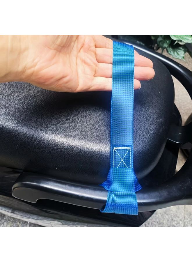 Blue 5pcs Heavy Duty Soft Ring Fasteners Multi Purpose Strap Loops for Motorcycles Bikes Trucks Camping - Image 2