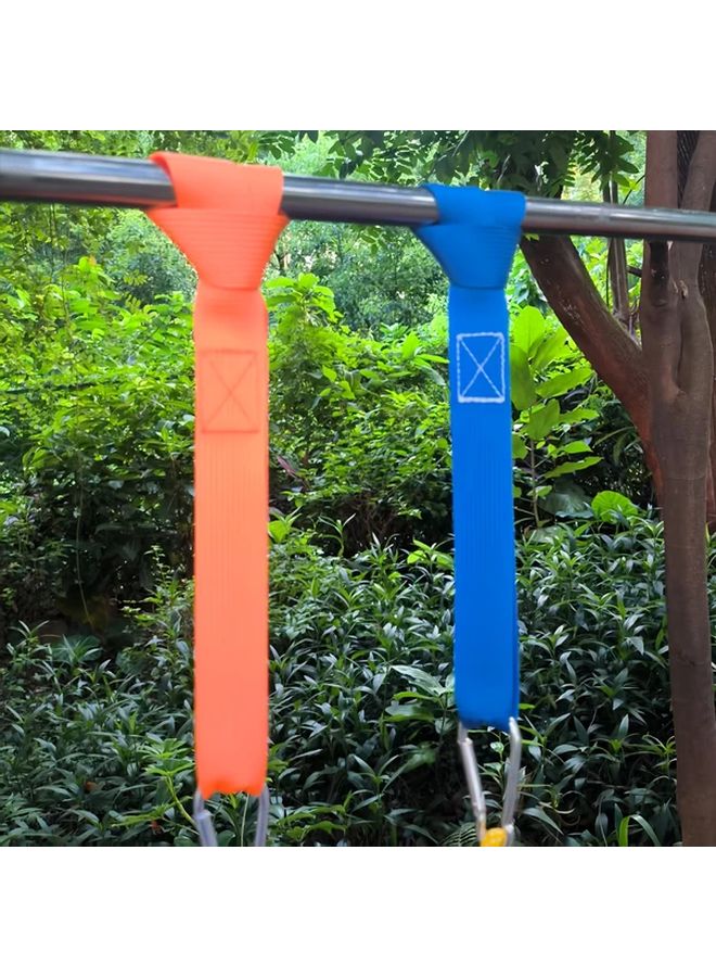 Blue 5pcs Heavy Duty Soft Ring Fasteners Multi Purpose Strap Loops for Motorcycles Bikes Trucks Camping - Image 3