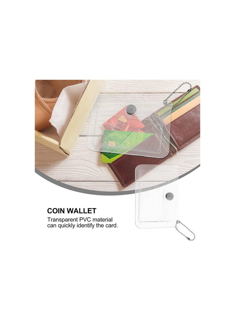 GGOOT 2Pcs Mini Case Holder Organizer Wallet for Credit Card Coin Storage Bag (Transparent)  - Image 5