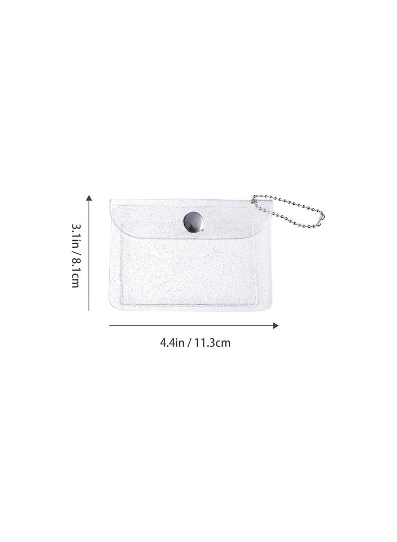 GGOOT 2Pcs Mini Case Holder Organizer Wallet for Credit Card Coin Storage Bag (Transparent)  - Image 2
