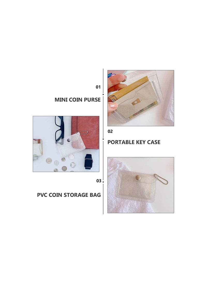 GGOOT 2Pcs Mini Case Holder Organizer Wallet for Credit Card Coin Storage Bag (Transparent)  - Image 4