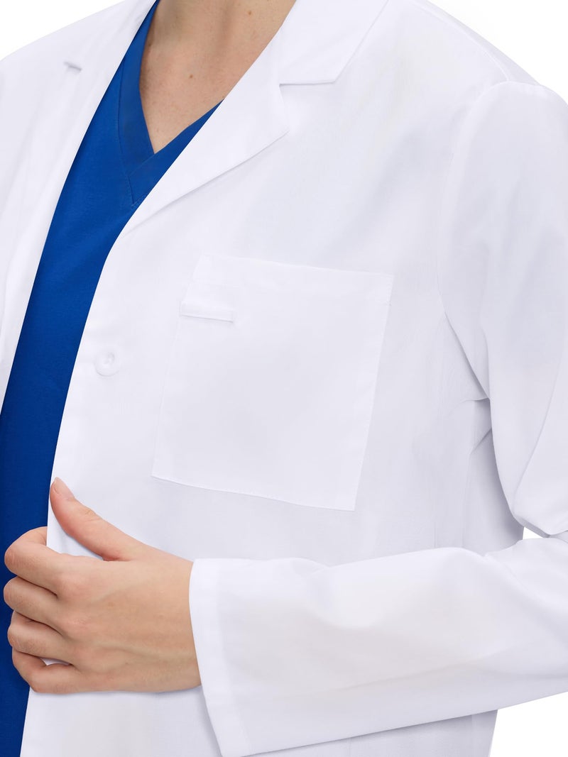 COZYFIT Professional Women's Lab Coat, 3-Pocket Medical Lab Coat for Science Chemistry and College, White, M - Image 5