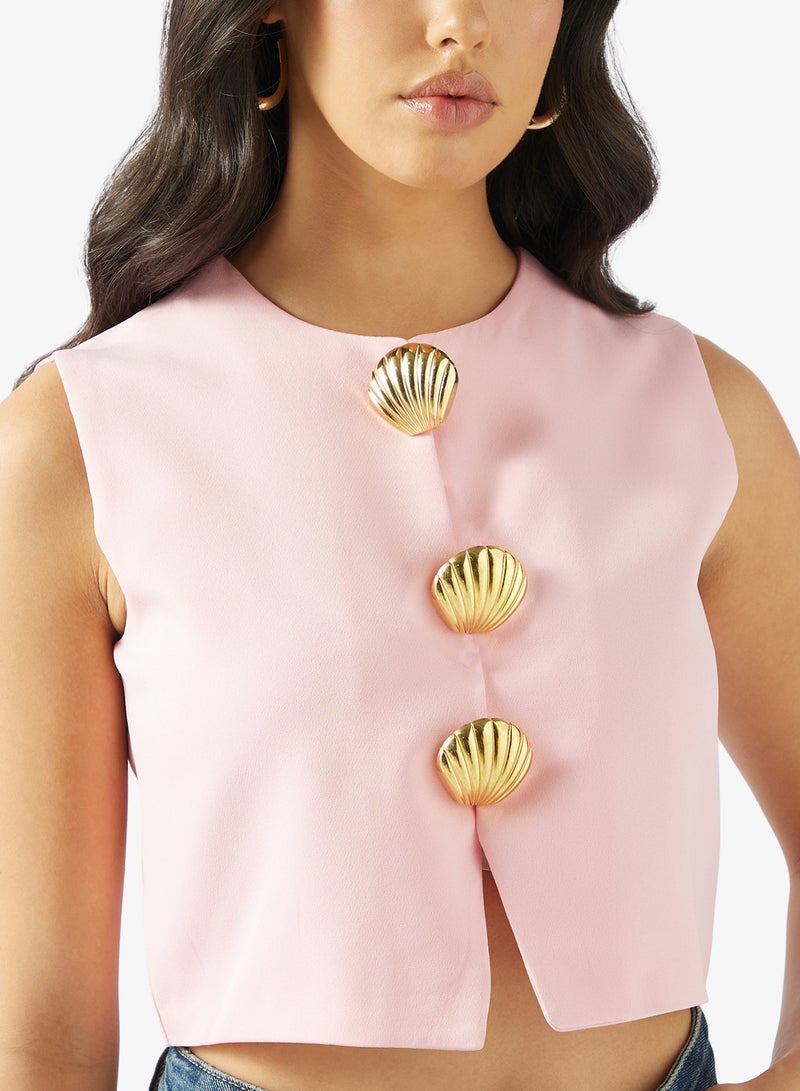 Ginger Gold Accent Detail Vest - Image 3