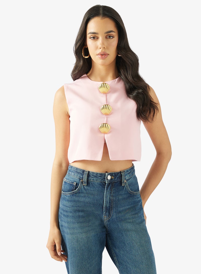 Ginger Gold Accent Detail Vest - Image 1