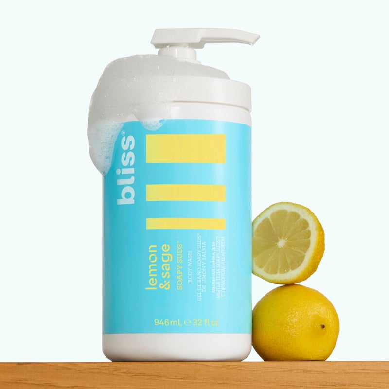 Bliss Soapy Suds Body Wash - Lemon and Sage - 32 Fl Oz - Gentle and Hydrating for Supremely Soft Skin - Paraben Free - Vegan & Cruelty Free - Image 5