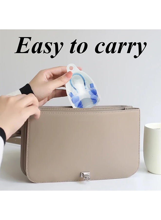 12 Pcs Swimming Nose Clip Swimming Ear Plugs Reusable Waterproof Training Swim Nose Protector Plug Suitable for Children, Adults, Beginners(6 Colors sets) - Image 3