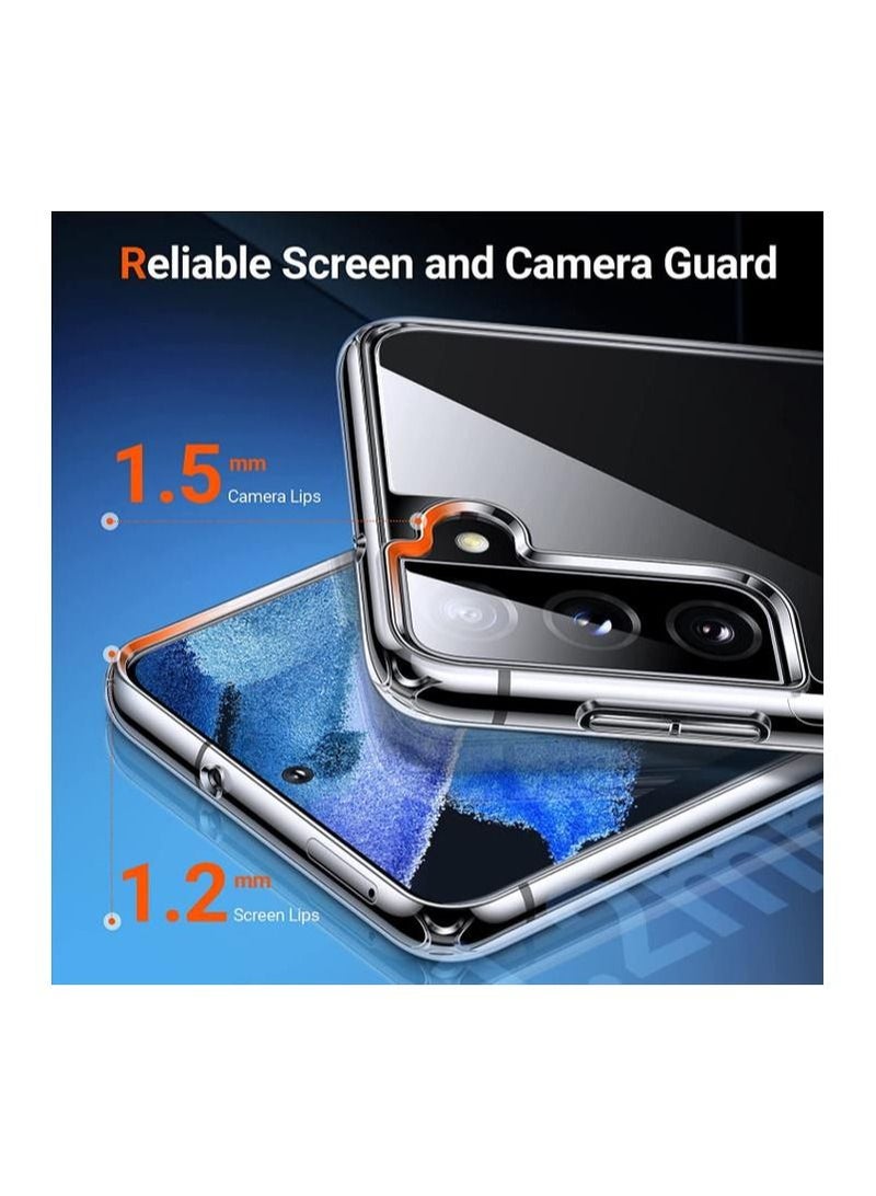 Rock Pow Diamond Clear for Samsung Galaxy S21 FE Case 6.4 inch，[Long Lasting Clarity] [Ultra-Thin] [Slim Yet Shockproof] Hard Back + Soft Silicone Bumper Phone Case for S21 FE 5G, Transparent - Image 5