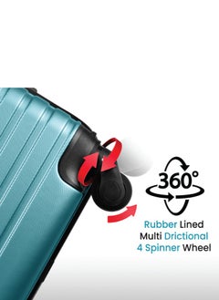 Pilgrimage Checked Luggage | Hardside Soft Handle Trolley with TSA Lock | 360° 4 Wheeler| Medium-24 Inch, Turquoise - pzsku/Z7A6BB2397481EFC1F528Z/45/_/1739195145/09dff8c5-a437-44c2-9df0-40216d51a45c