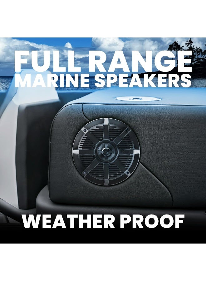 BOSS AUDIO SYSTEMS Boss Audio Systems Mr62B 200 Watt Per Pair, 6.5 Inch, Full Range, 2 Way Weatherproof Marine Speakers Sold In Pairs  - Image 2