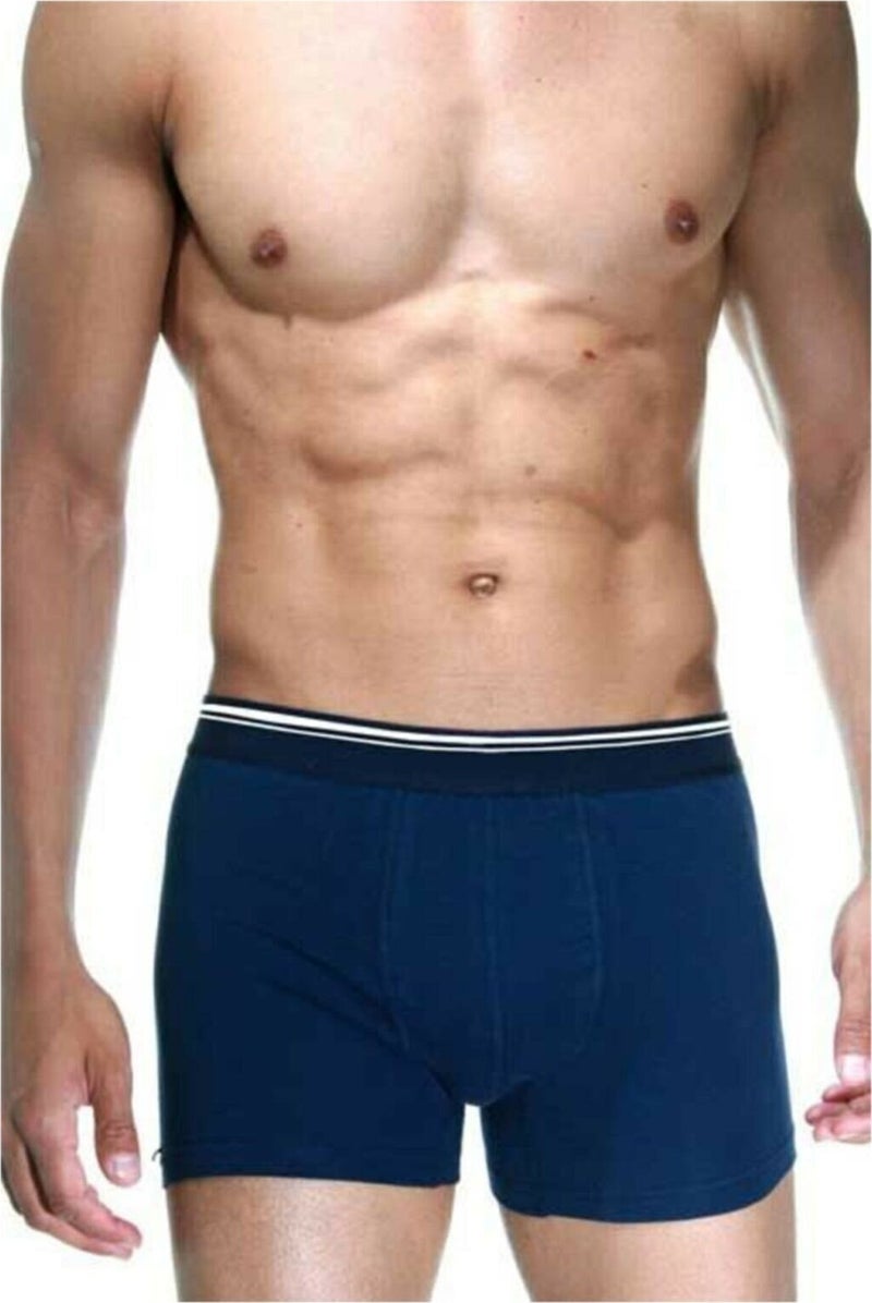 Berrak 6 Pieces Navy Blue Color Lycra Boxer