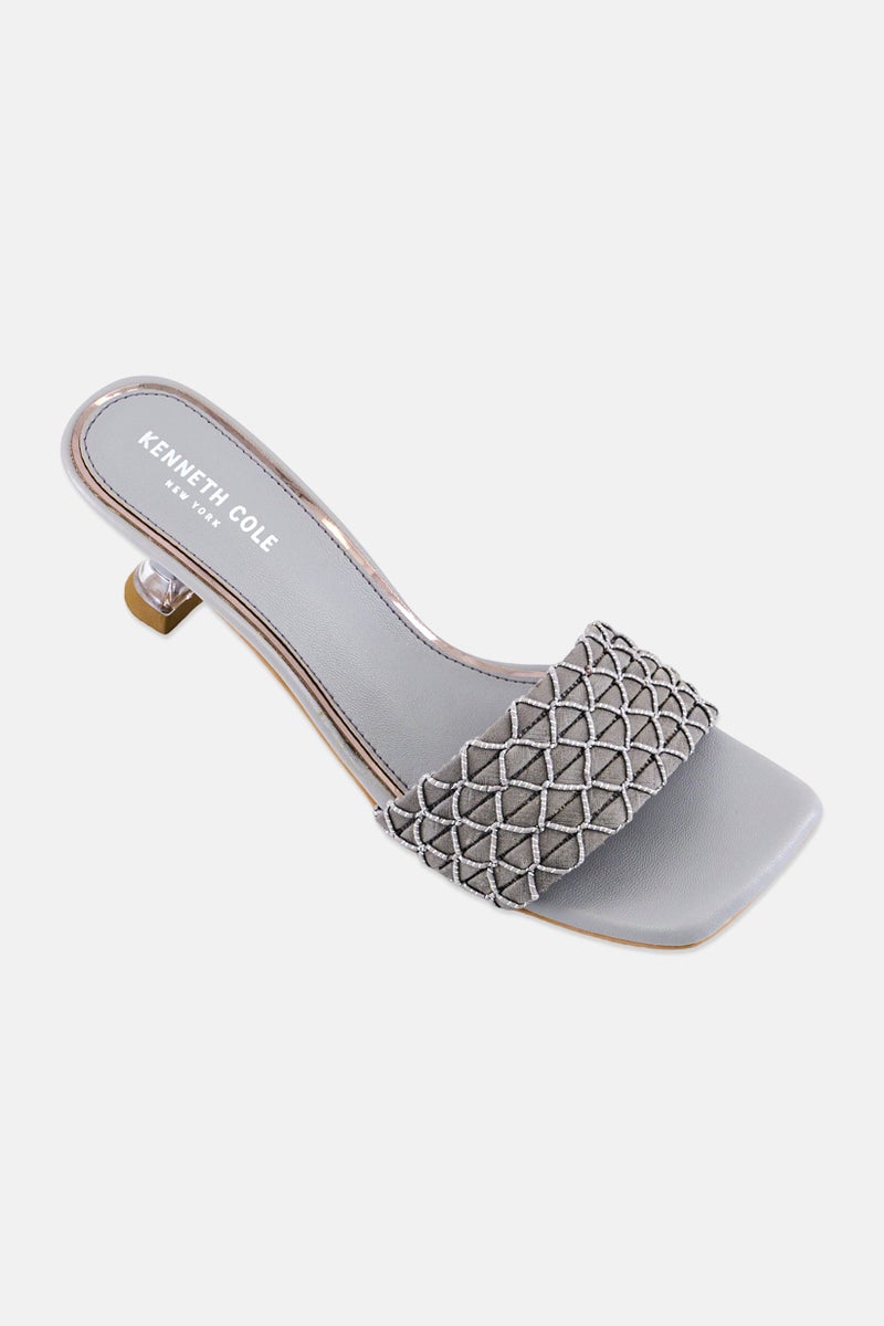 Kenneth Cole Women Luna Slip On Sandal, Grey - Image 1