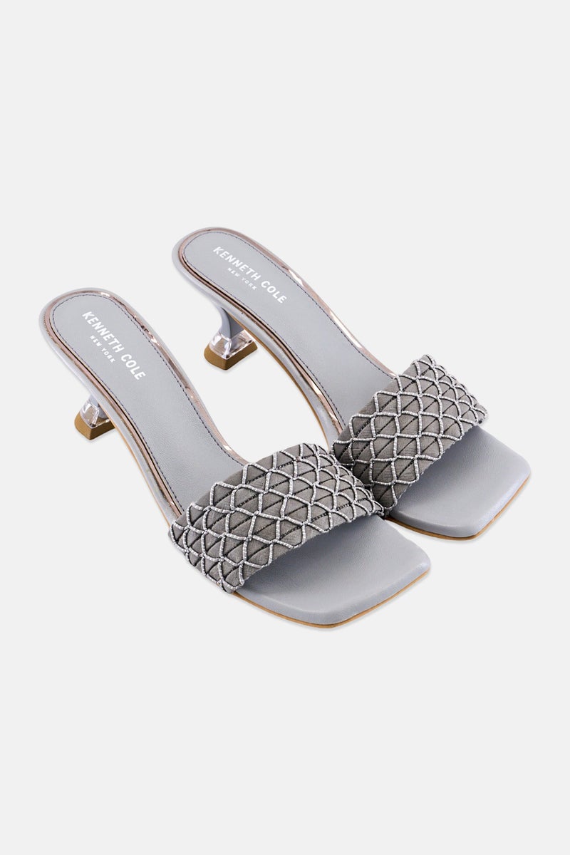 Kenneth Cole Women Luna Slip On Sandal, Grey - Image 2