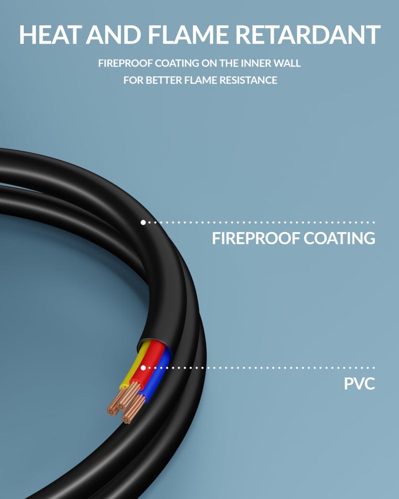 FEDUS 1.8M IEC C13 to C14 Link Power Cable 250v Male to Female Power Extension Cord,18AWG 10A for Computer, Printer, SMPS, Monitor, Server, Display Heavy Gauge Extension Cable - Image 5