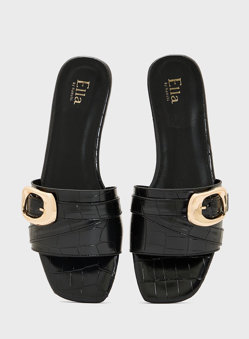 ELLA Flat Sandal With Buckle  - Image 4