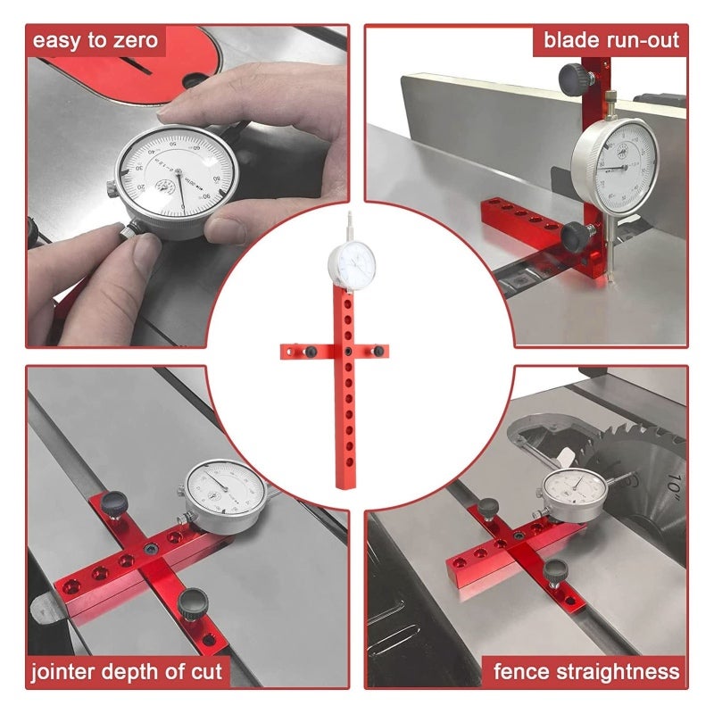 Dial Indicator Alignment Tool - 0.01In To 1In Measuring Range 0.001In Increment, Multiple Hole Adjustments, Quick Assembly For Workshop Machinery Calibration & Accuracy Check - Image 5