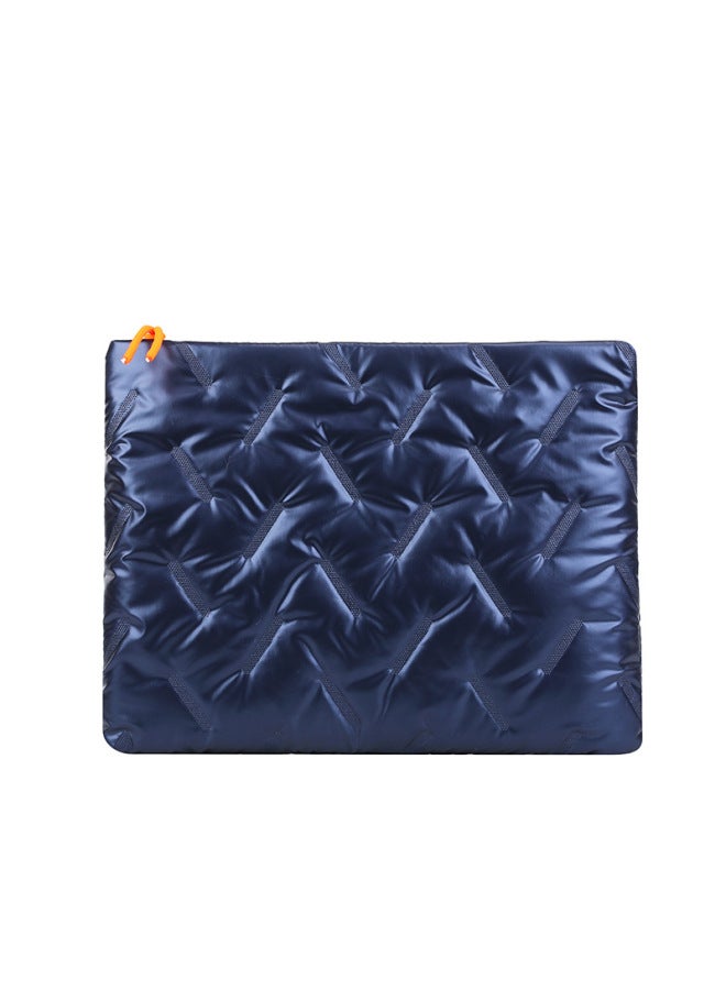 Fashion Women's Computer Bag Large Capacity Ultra-light 14-inch Laptop Tablet Inner Bag Storage Bag-Color:Dark Blue - Image 1