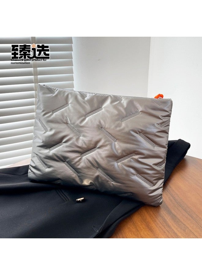 Fashion Women's Computer Bag Large Capacity Ultra-light 14-inch Laptop Tablet Inner Bag Storage Bag-Color:Dark Blue - Image 2