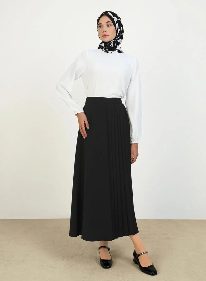 Refka by modanisa Refka by modanisa Off White Solid Balloon Sleeve Blouse