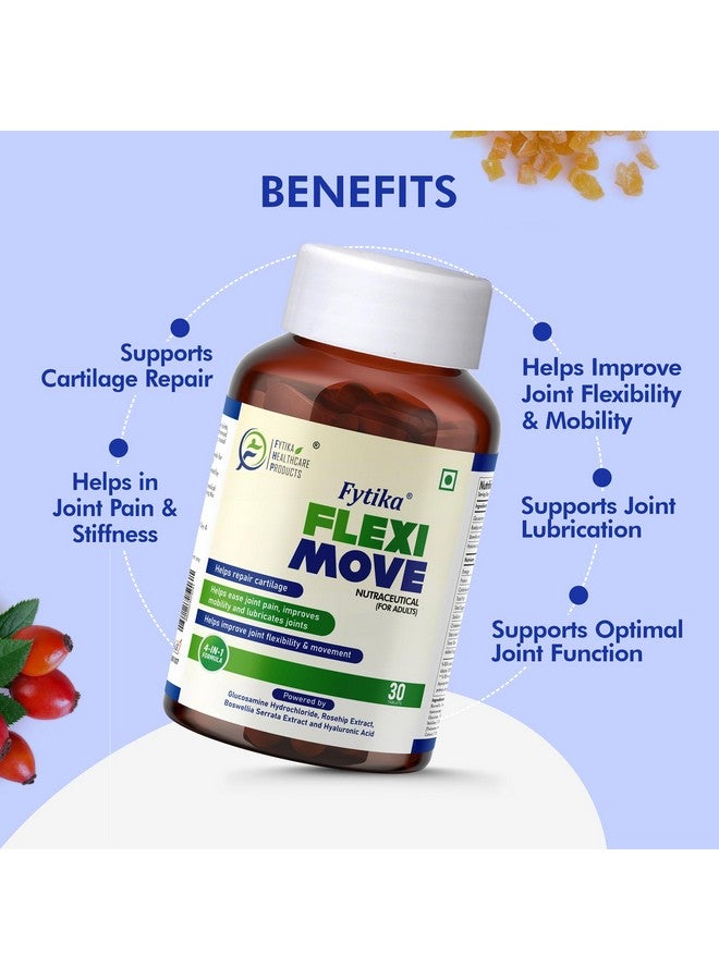 Fytika Flexi Move - Joint Support Supplement, Glucosamine, Rosehip, Boswellia Serrata, Supports Bone, Joint, Cartilage Health, For Men, Women - 270 Tablets (Pack of 9) - Image 3