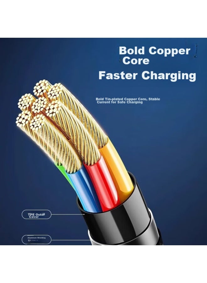 CAN Fit Type-c Charging Cable, 100w Data Cable, Fast Charging Suitable For Huawei, Honor, Oppo, Xiaomi, Vivo Phones, 66w Flash Charging Cable, Car Charger, 6a Extended 2 Meters, Green - Image 4