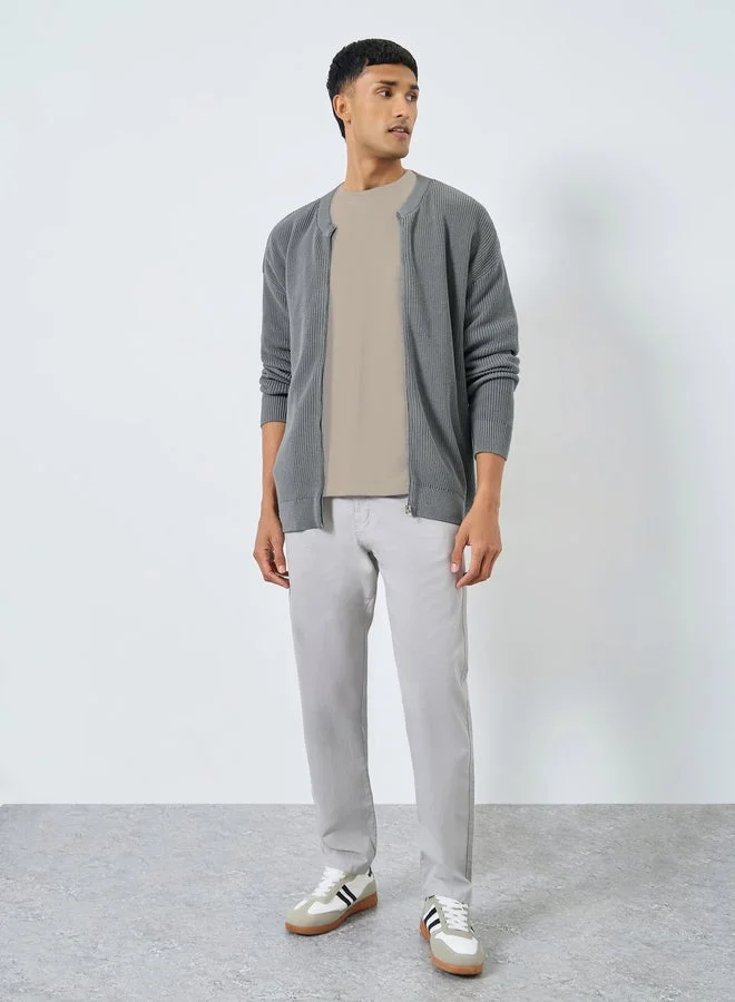 ستايلي كارديجان رمادي محبوك للرجال