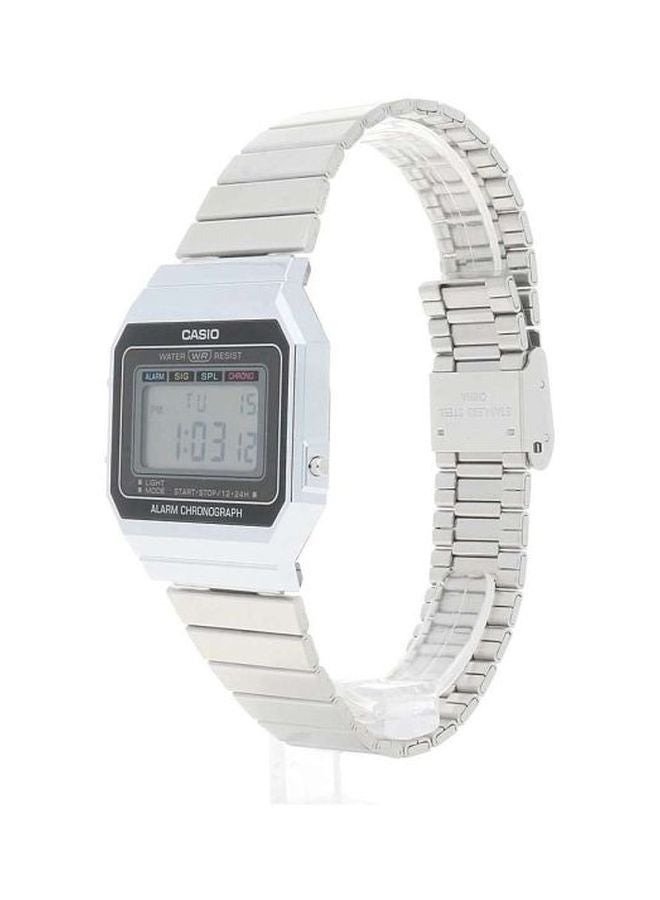 CASIO Women Stainless Steel Digital Watch A700WE-1AEF - 36 mm - Silver - Image 3