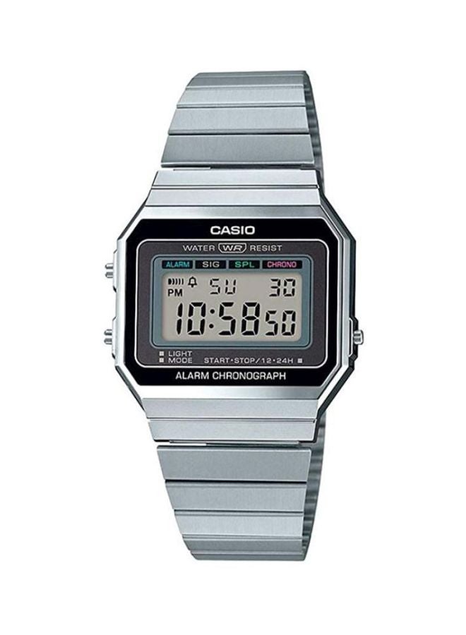 CASIO Women Stainless Steel Digital Watch A700WE-1AEF - 36 mm - Silver - Image 1