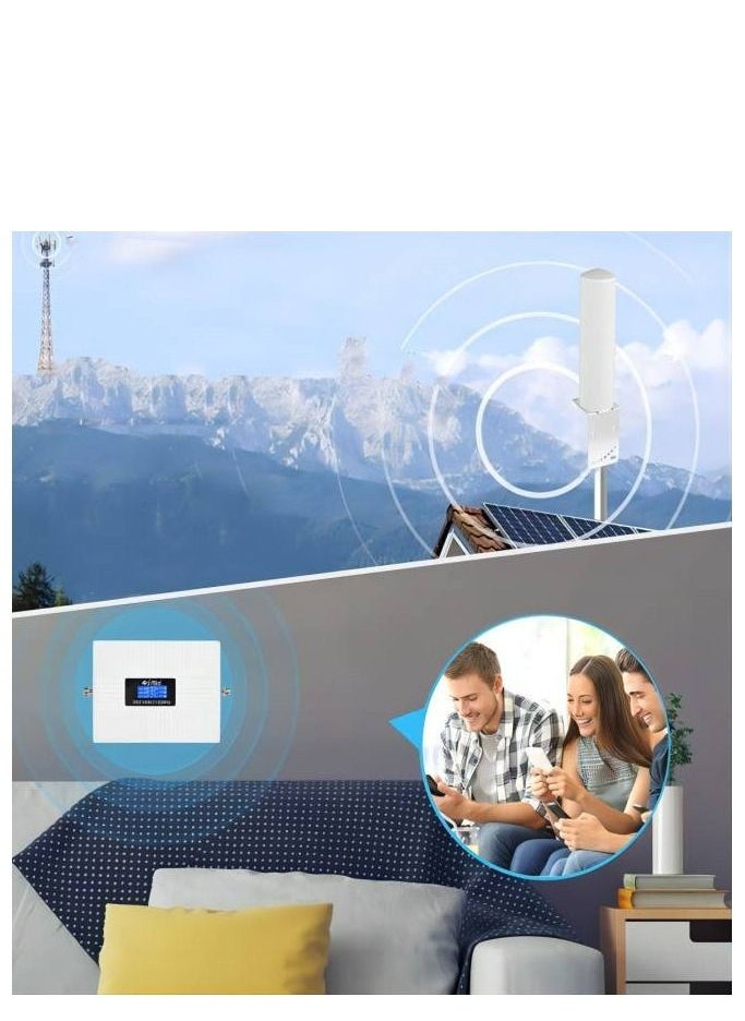 Generic - Signal Booster Kit Phone Signal Amplifier Cell Phone Signal Booster Mobile Signal Repeater Tri Band Signal Booster Repeater - Image 1