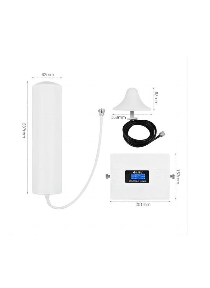 Generic - Signal Booster Kit Phone Signal Amplifier Cell Phone Signal Booster Mobile Signal Repeater Tri Band Signal Booster Repeater - Image 1