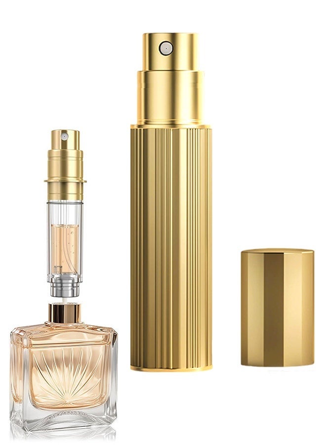 5ML Gold Refillable Perfume Atomiser Spray Bottle, Portable Travel Size Leak-Proof Cologne Dispenser Easy to Refill for Women Men - Image 1